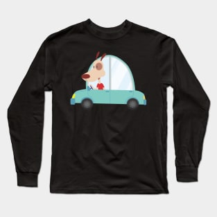 dog driving a car Long Sleeve T-Shirt